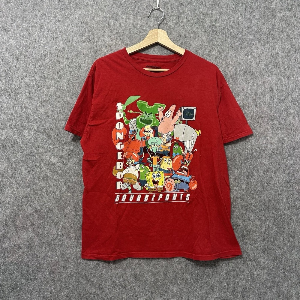 Nickelodeon SpongeBob SquarePants Red Character Graphic T-Shirt Men's L